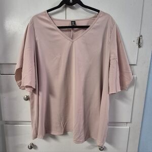 Shein Curve Women’s 2XL Dusty Rose Butterfly Sleeve Lightweight Pullover Blouse